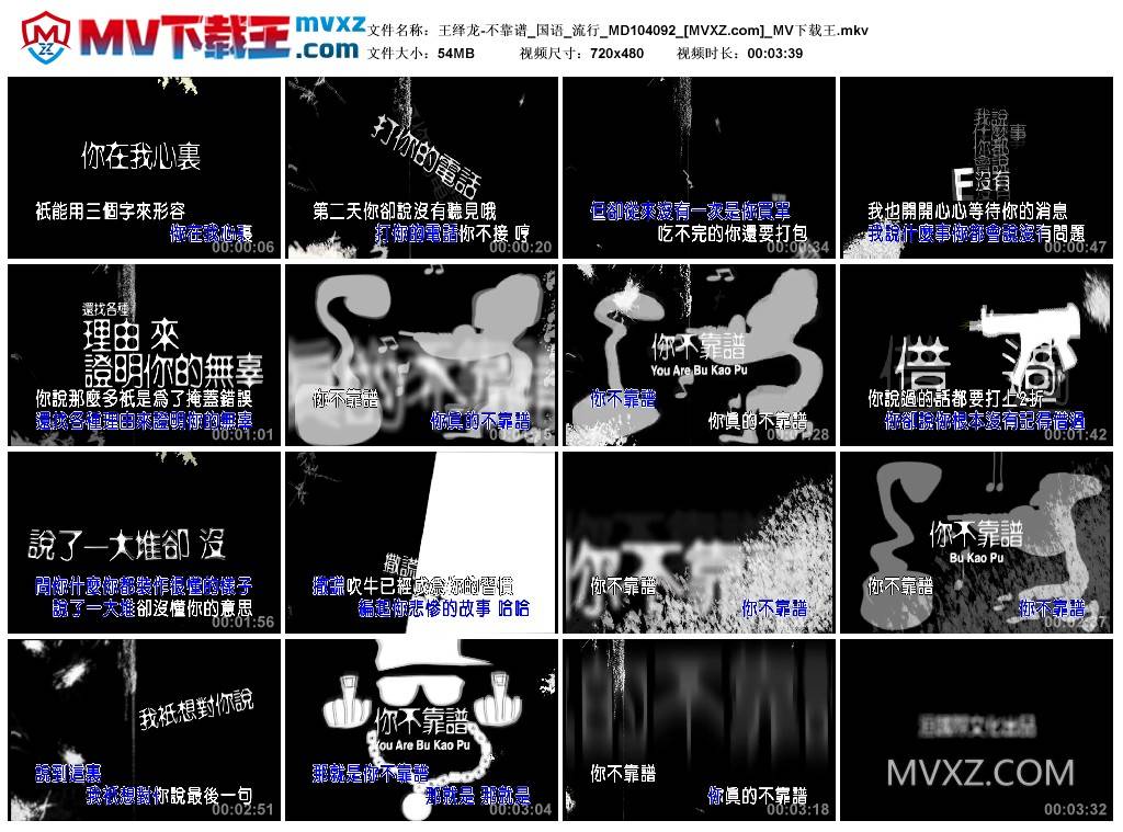 王绎龙-不靠谱_国语_流行_MD104092